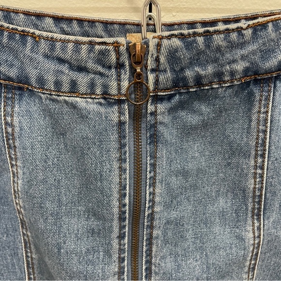 Altar'd State Zipper Denim Mini Skirt - Picture 3 of 8